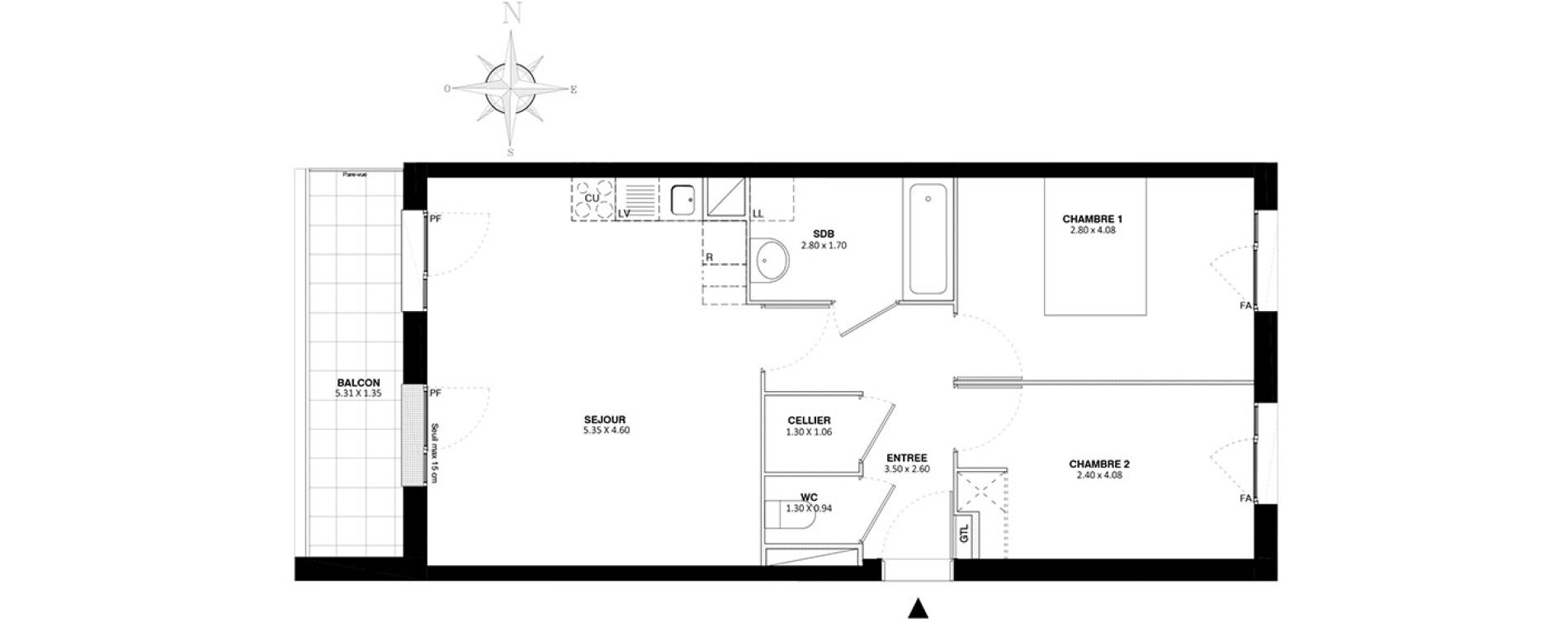 Appartement T3 de 58,20 m2 &agrave; Bobigny Centre