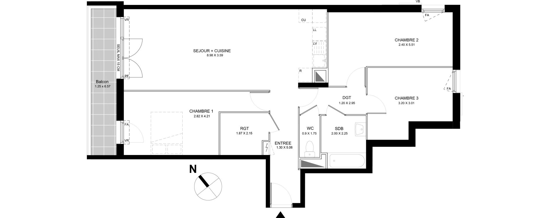 Appartement T4 de 89,12 m2 &agrave; Bobigny Centre