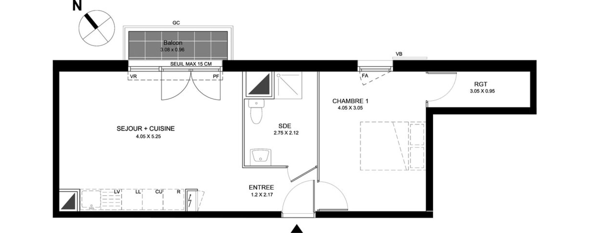 Appartement T2 de 44,60 m2 &agrave; Bobigny Centre
