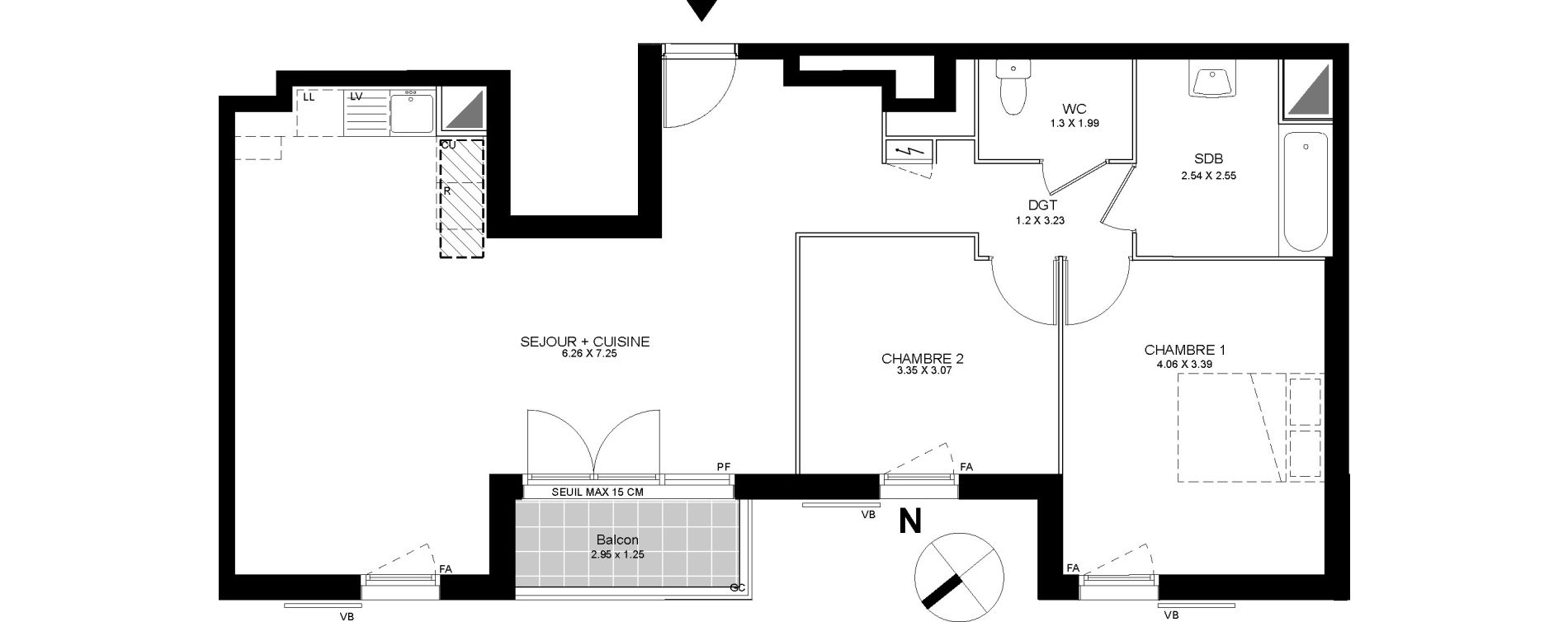 Appartement T3 de 73,98 m2 &agrave; Bobigny Centre