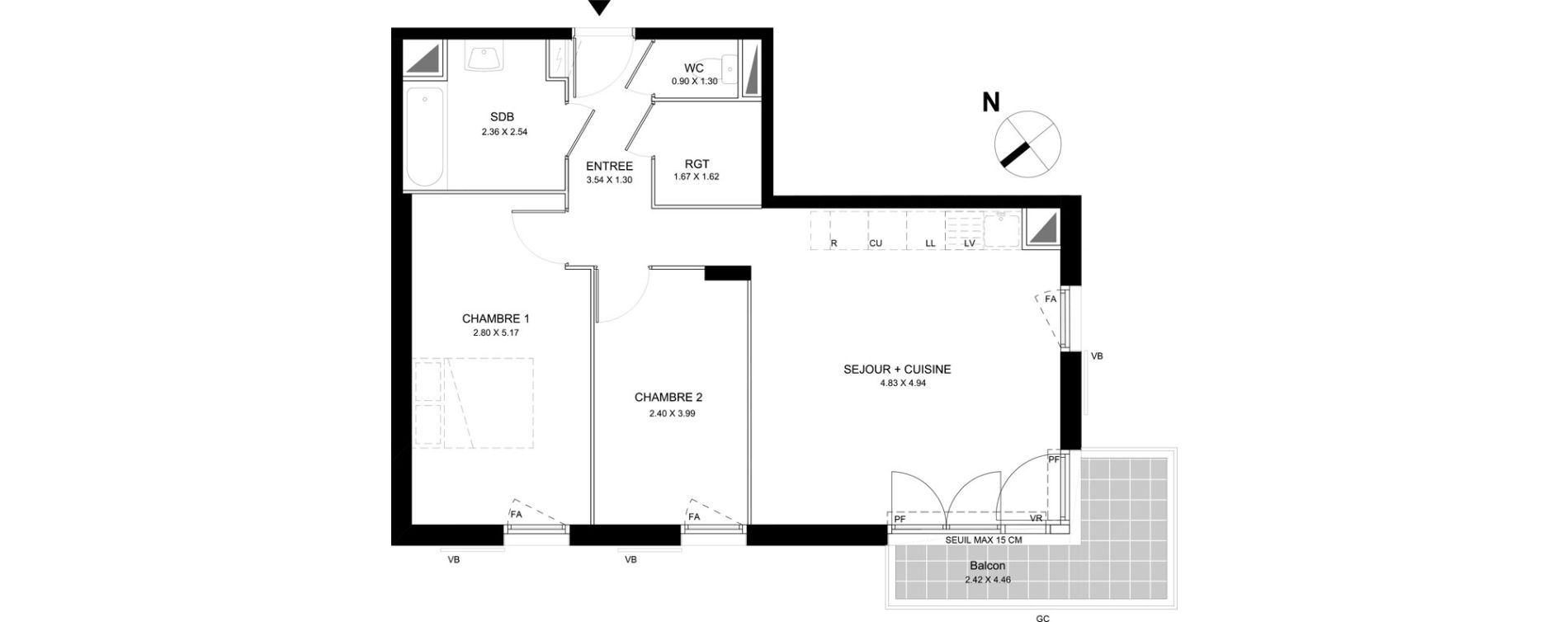 Appartement T3 de 62,20 m2 &agrave; Bobigny Centre