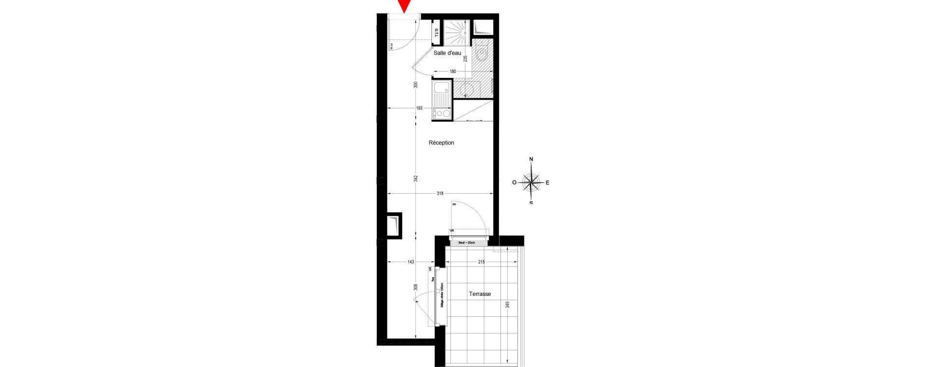 Studio de 23,72 m2 &agrave; Bobigny &eacute;cocit&eacute;