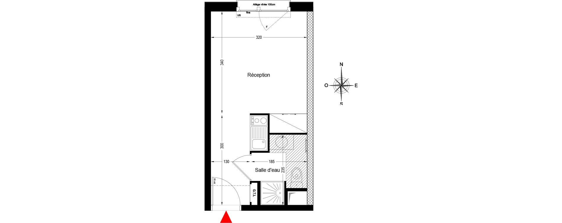 Studio de 19,69 m2 &agrave; Bobigny &eacute;cocit&eacute;