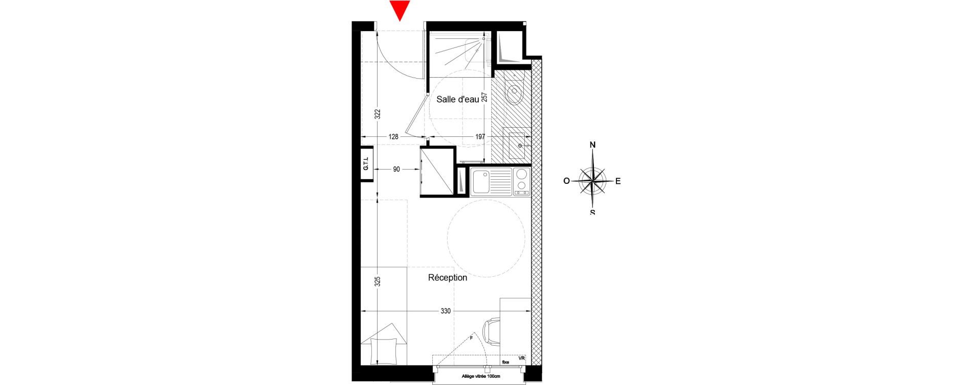 Studio de 20,14 m2 &agrave; Bobigny &eacute;cocit&eacute;