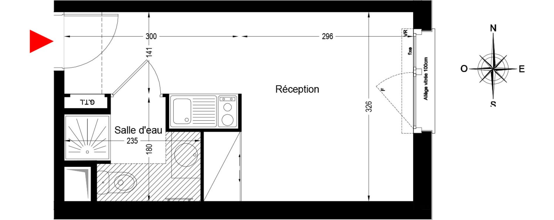 Studio de 18,70 m2 &agrave; Bobigny &eacute;cocit&eacute;