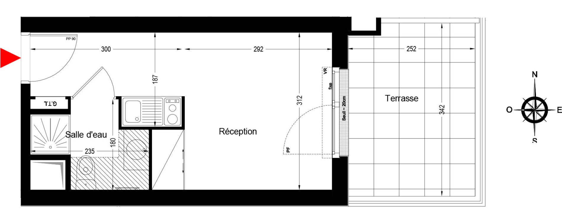 Studio de 17,71 m2 &agrave; Bobigny &eacute;cocit&eacute;