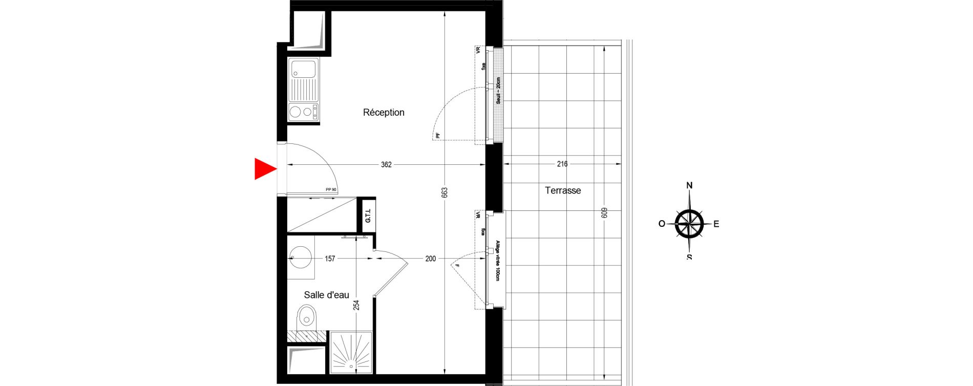 Studio de 22,40 m2 &agrave; Bobigny &eacute;cocit&eacute;