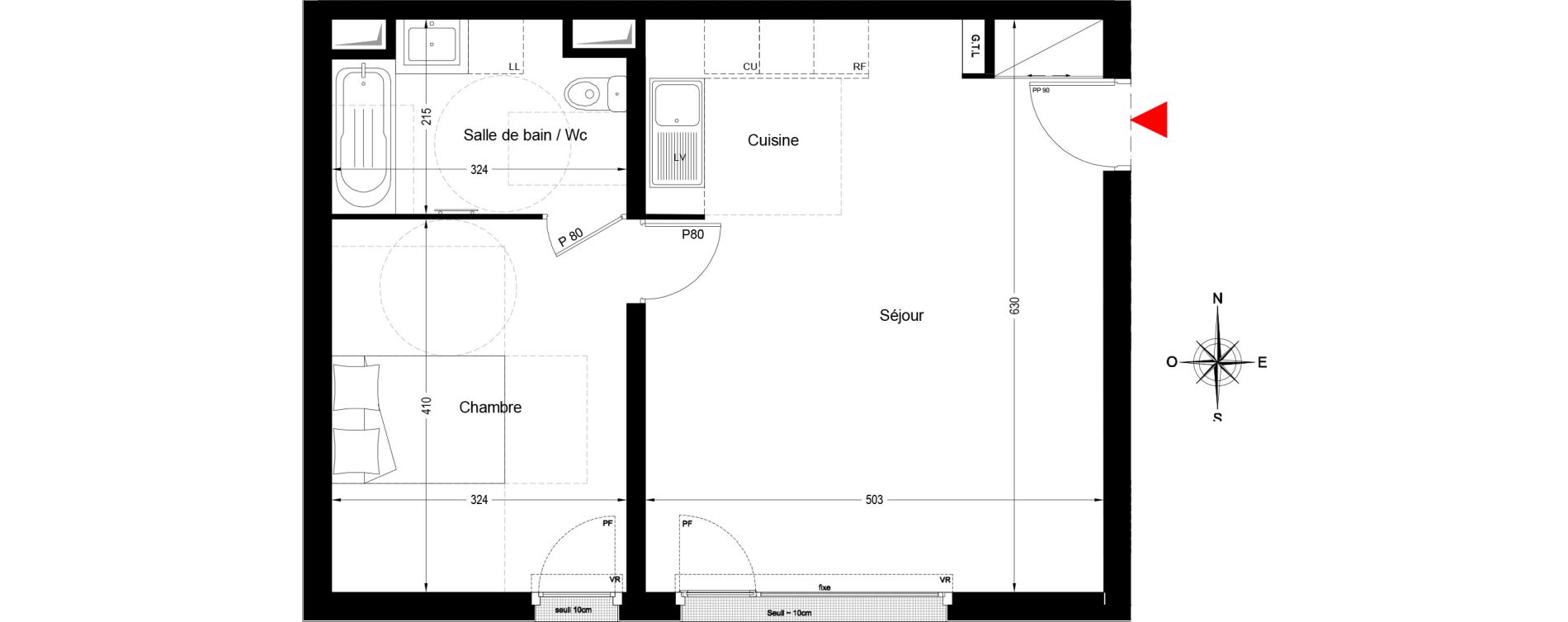 Appartement T2 de 51,04 m2 &agrave; Bobigny &eacute;cocit&eacute;