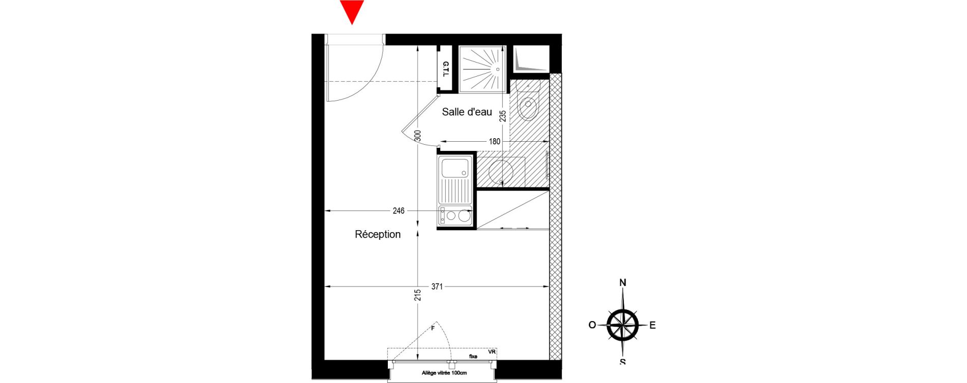 Appartement T1 de 18,36 m2 &agrave; Bobigny &eacute;cocit&eacute;