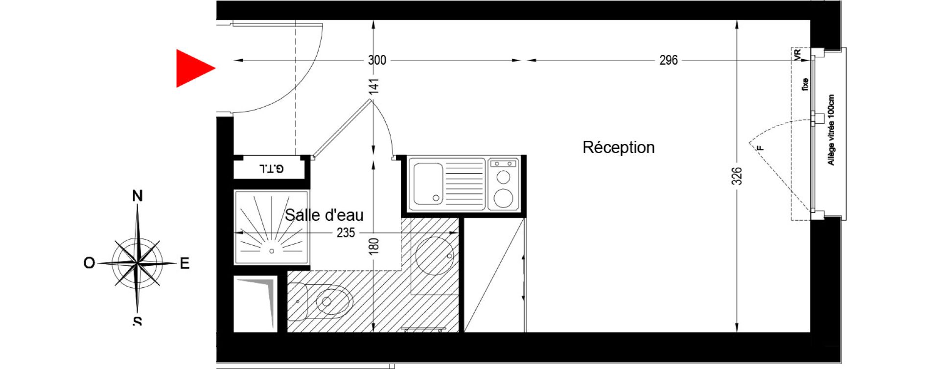 Appartement T1 de 18,70 m2 &agrave; Bobigny &eacute;cocit&eacute;