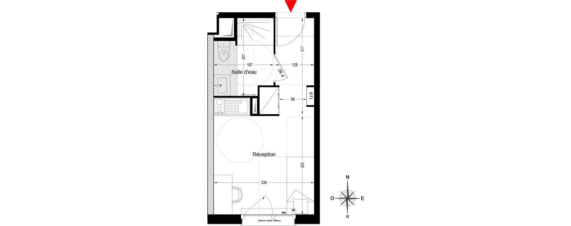 Appartement T1 de 20,14 m2 &agrave; Bobigny &eacute;cocit&eacute;