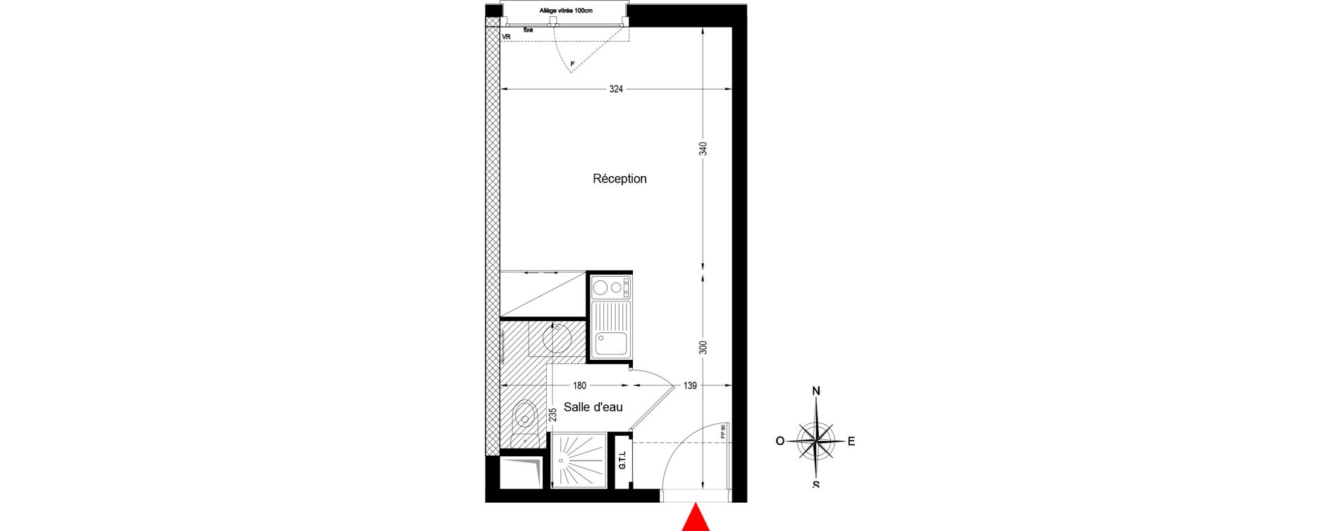 Appartement T1 de 19,97 m2 &agrave; Bobigny &eacute;cocit&eacute;
