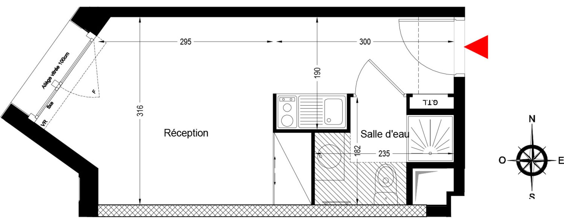 Appartement T1 de 19,09 m2 &agrave; Bobigny &eacute;cocit&eacute;