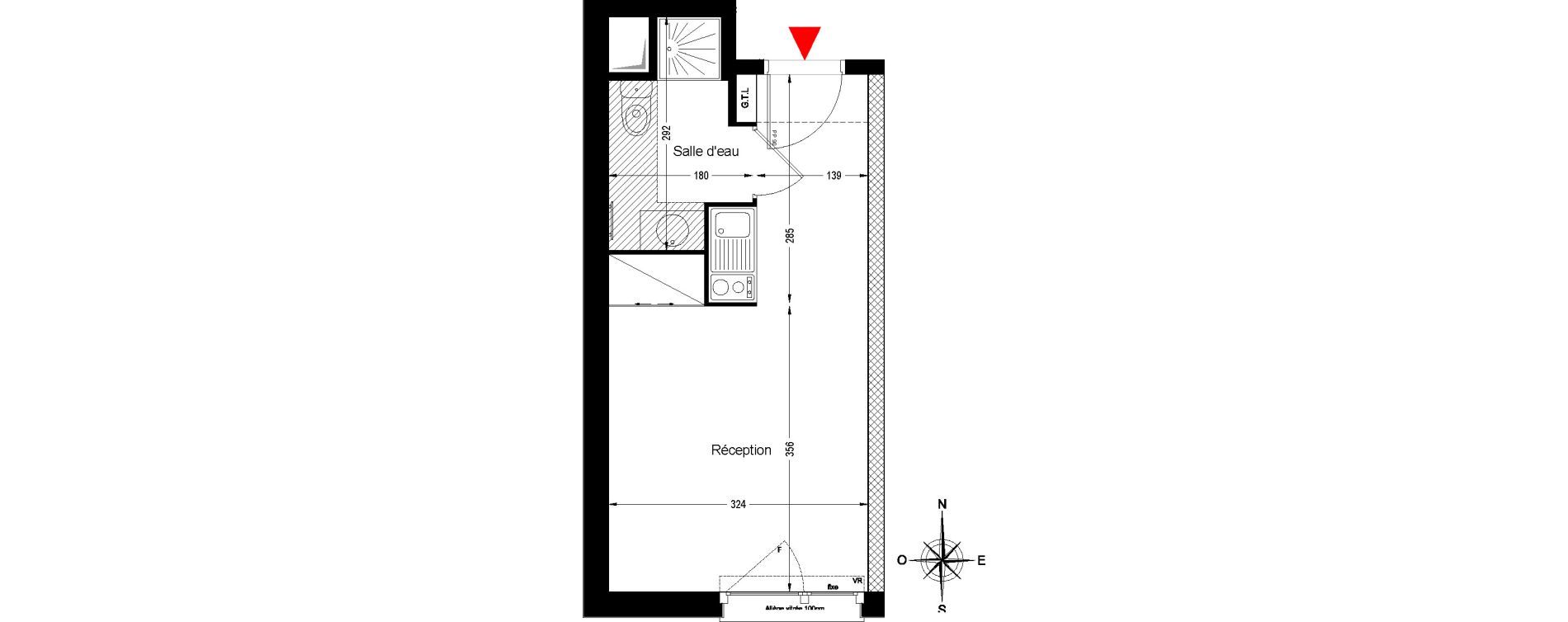 Appartement T1 de 21,01 m2 &agrave; Bobigny &eacute;cocit&eacute;