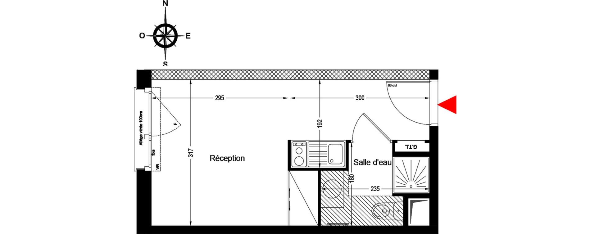 Appartement T1 de 18,07 m2 &agrave; Bobigny &eacute;cocit&eacute;