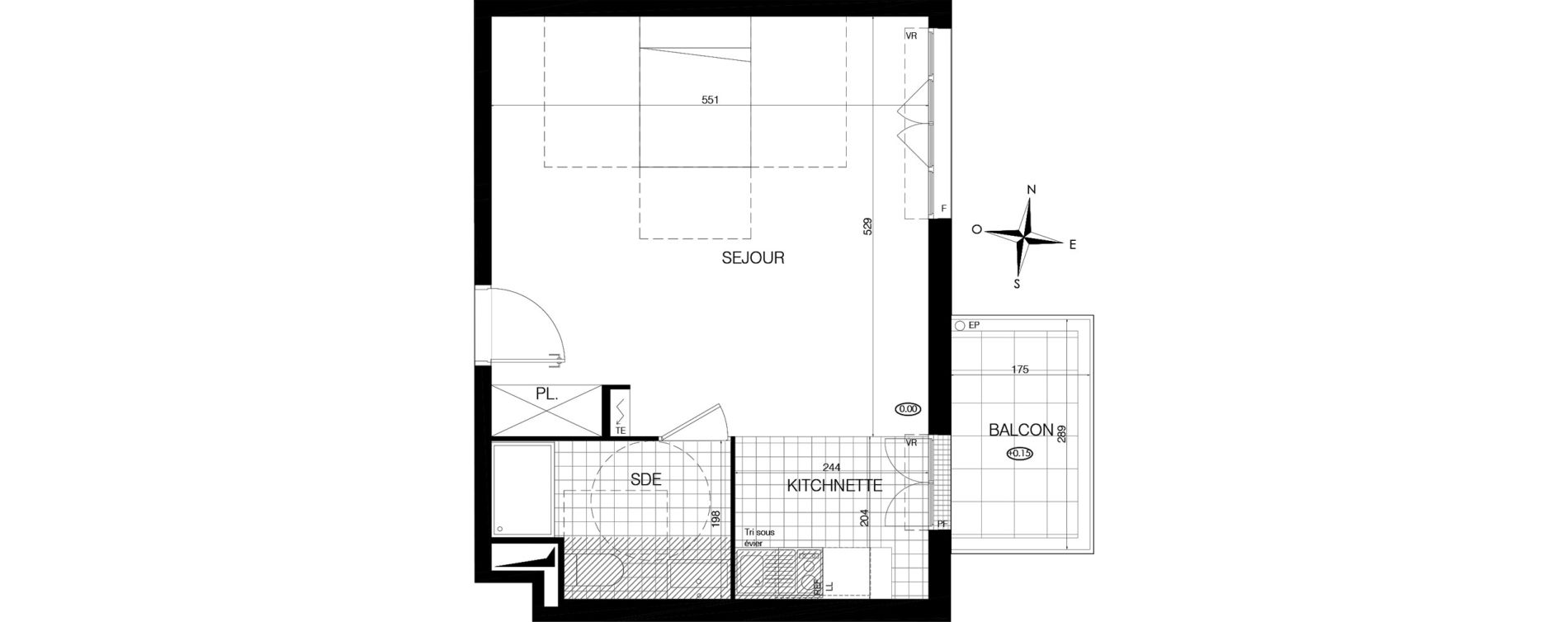 Appartement T1 de 39,20 m2 &agrave; Bobigny &eacute;cocit&eacute;