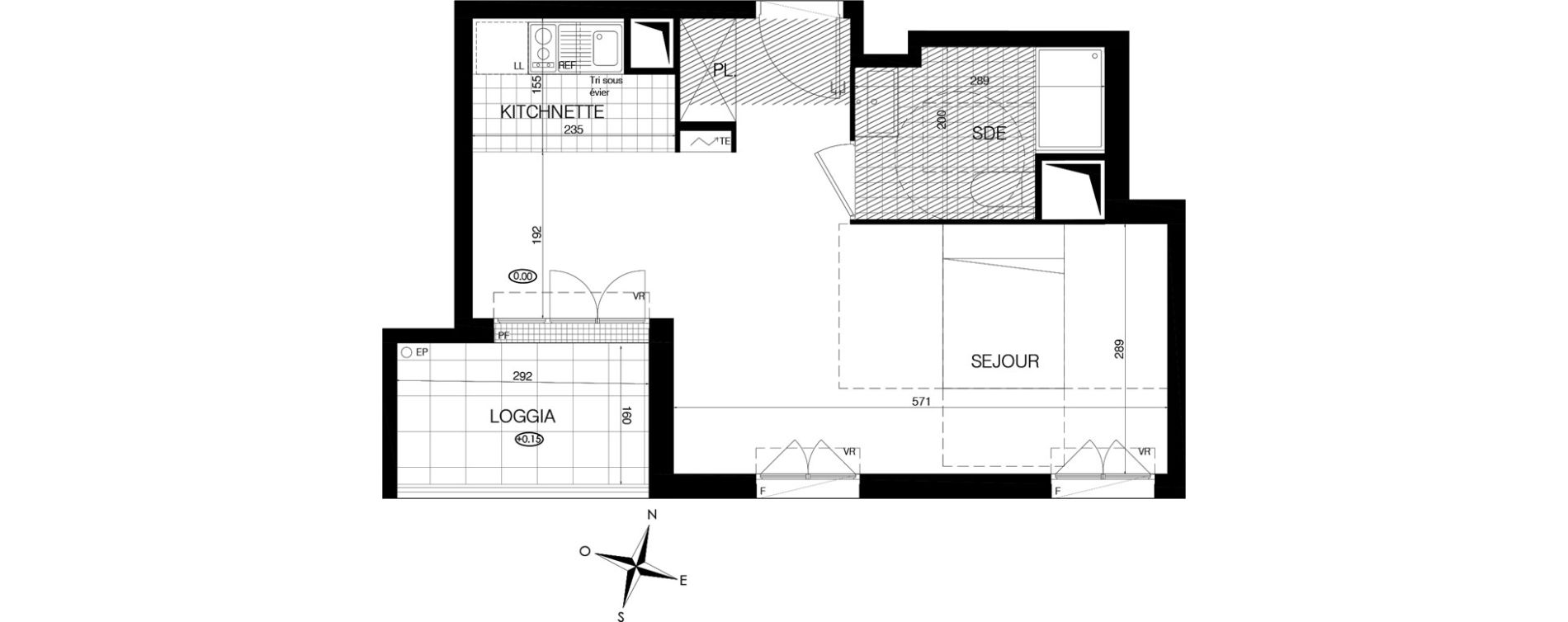 Appartement T1 de 33,80 m2 &agrave; Bobigny &eacute;cocit&eacute;