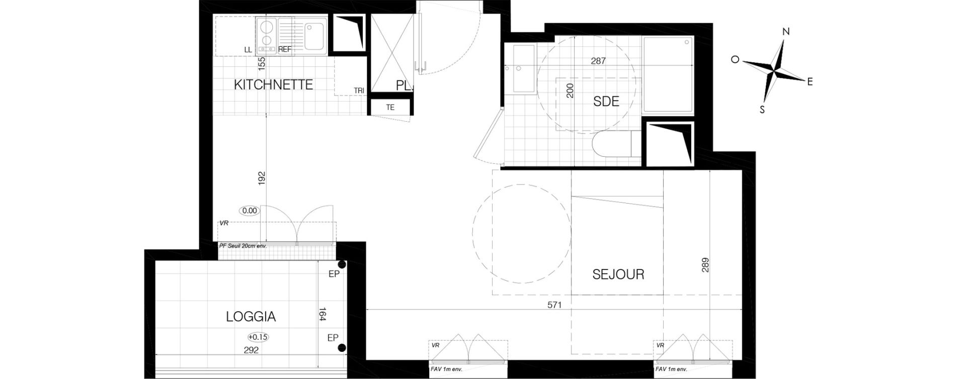 Appartement T1 de 33,80 m2 &agrave; Bobigny &eacute;cocit&eacute;