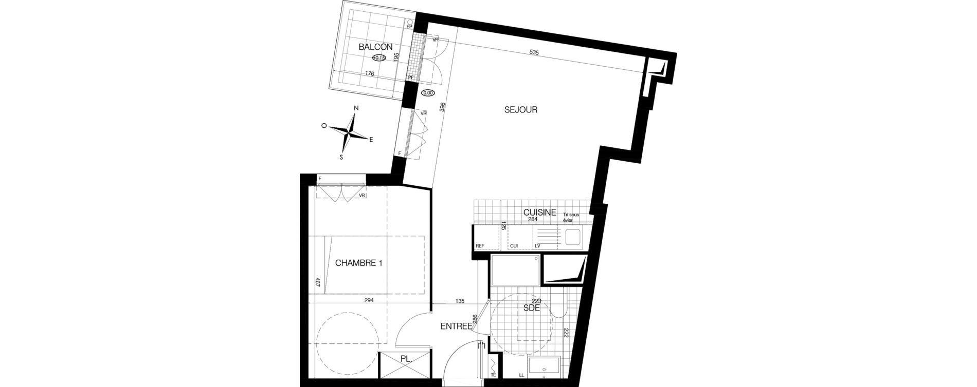 Appartement T2 de 47,80 m2 &agrave; Bobigny &eacute;cocit&eacute;