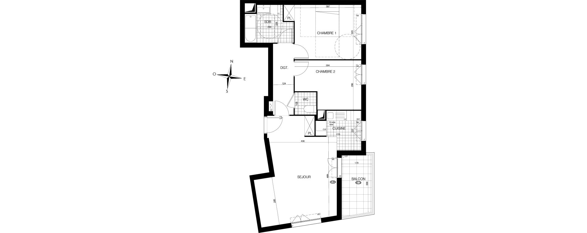 Appartement T3 de 66,70 m2 &agrave; Bobigny &eacute;cocit&eacute;