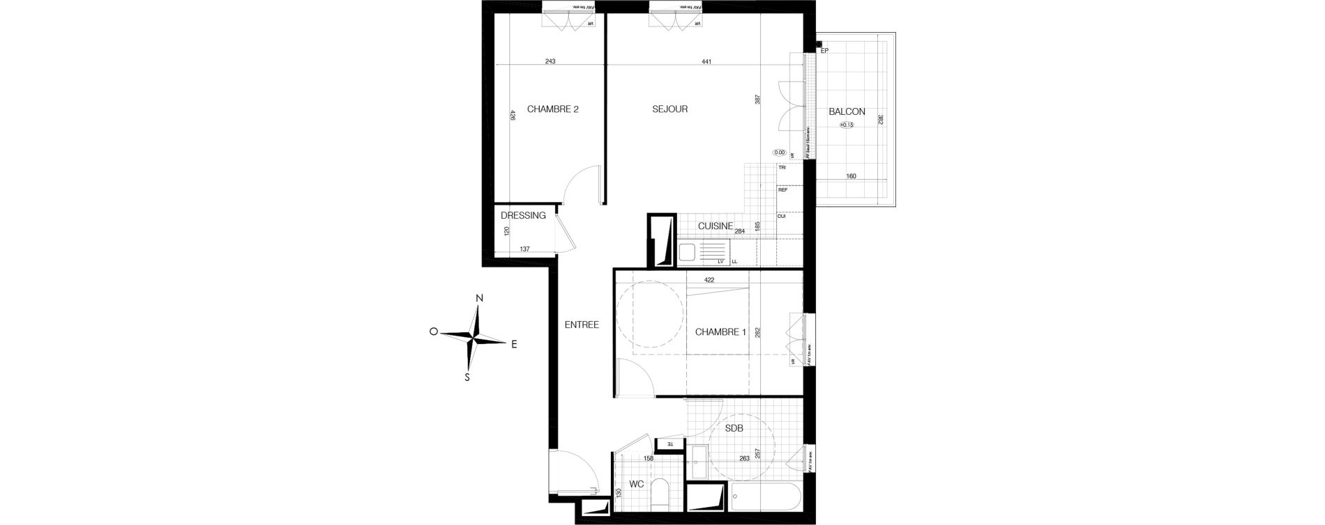 Appartement T3 de 65,90 m2 &agrave; Bobigny &eacute;cocit&eacute;