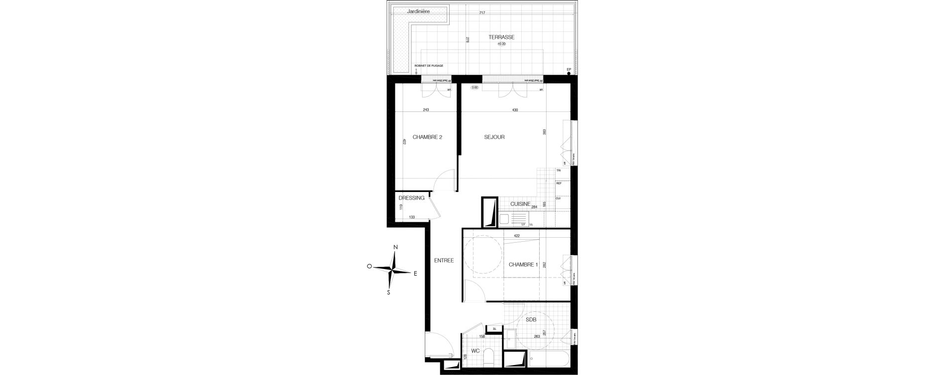 Appartement T3 de 65,50 m2 &agrave; Bobigny &eacute;cocit&eacute;