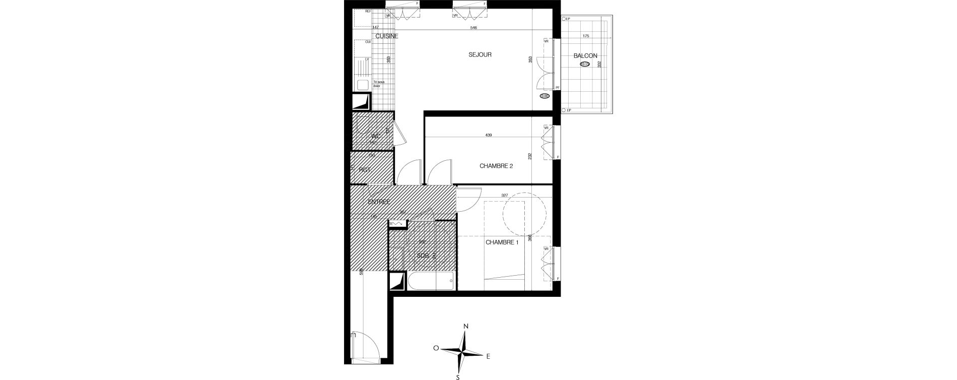Appartement T3 de 68,00 m2 &agrave; Bobigny &eacute;cocit&eacute;