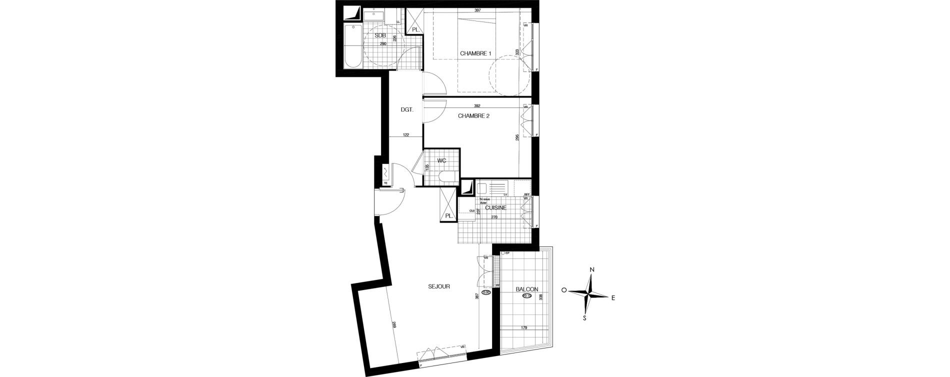 Appartement T3 de 66,70 m2 &agrave; Bobigny &eacute;cocit&eacute;