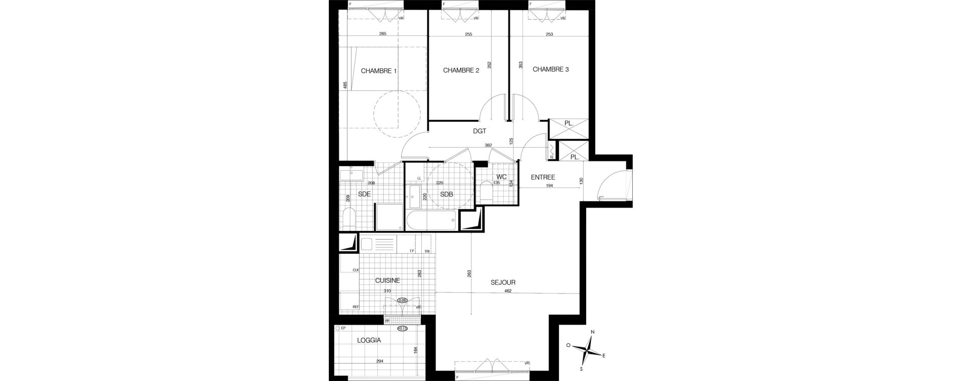 Appartement T4 de 82,40 m2 &agrave; Bobigny &eacute;cocit&eacute;