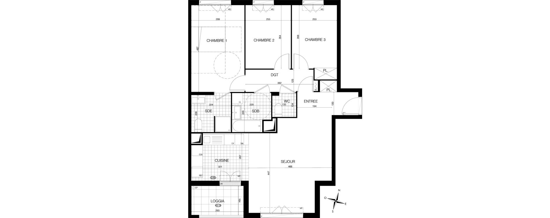 Appartement T4 de 84,70 m2 &agrave; Bobigny &eacute;cocit&eacute;