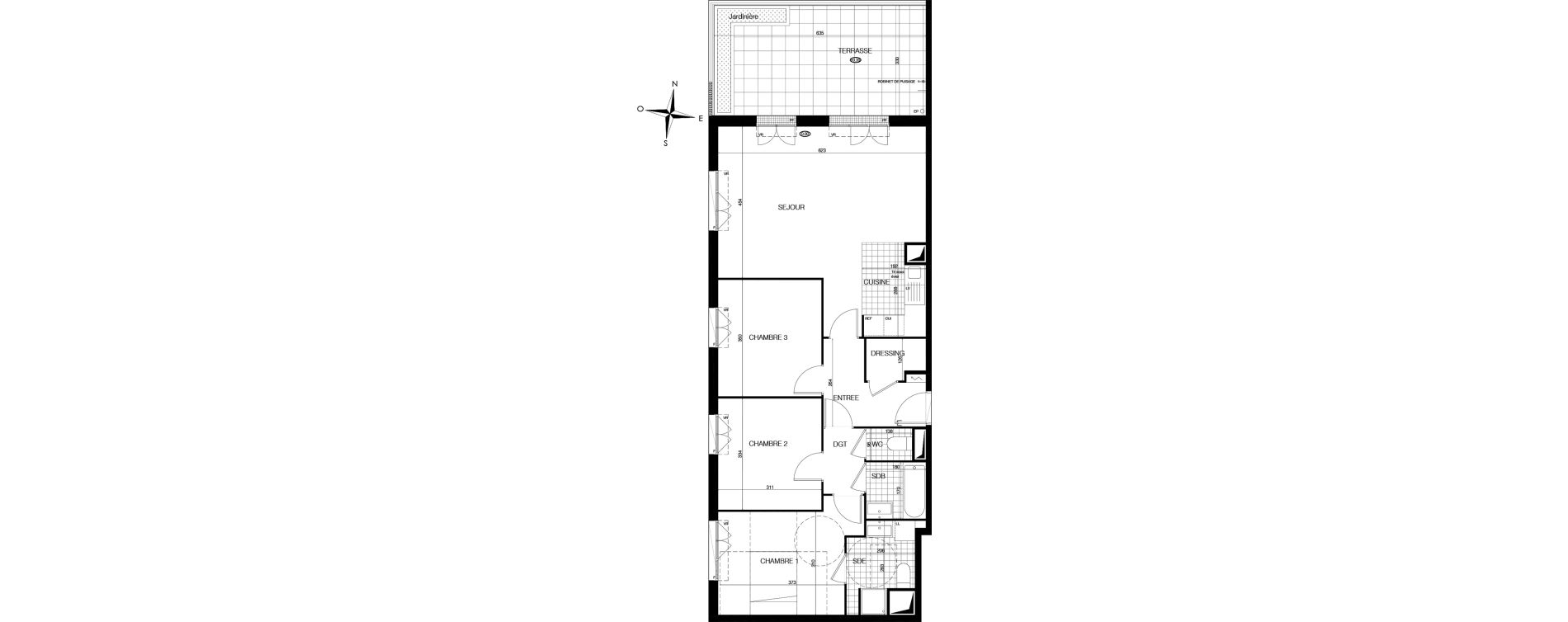 Appartement T4 de 86,60 m2 &agrave; Bobigny &eacute;cocit&eacute;