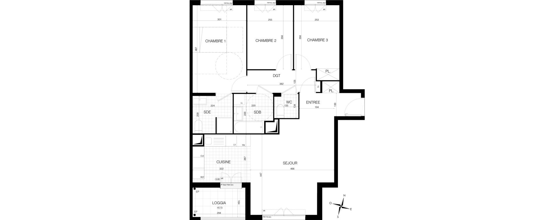 Appartement T4 de 84,70 m2 &agrave; Bobigny &eacute;cocit&eacute;
