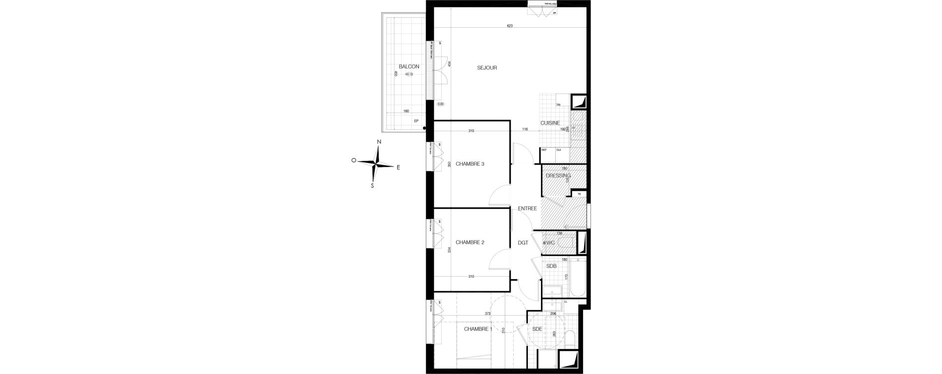 Appartement T4 de 86,20 m2 &agrave; Bobigny &eacute;cocit&eacute;