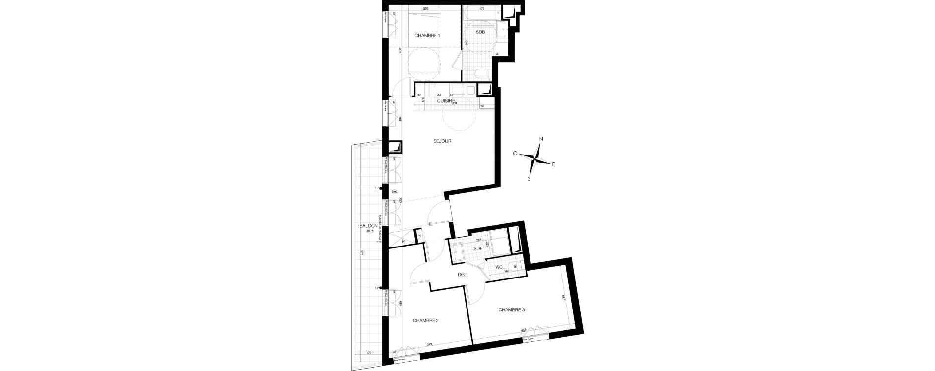 Appartement T4 de 79,00 m2 &agrave; Bobigny &eacute;cocit&eacute;