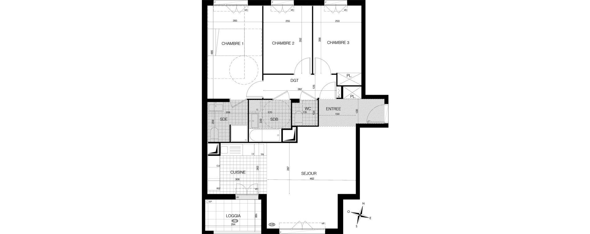 Appartement T4 de 83,40 m2 &agrave; Bobigny &eacute;cocit&eacute;