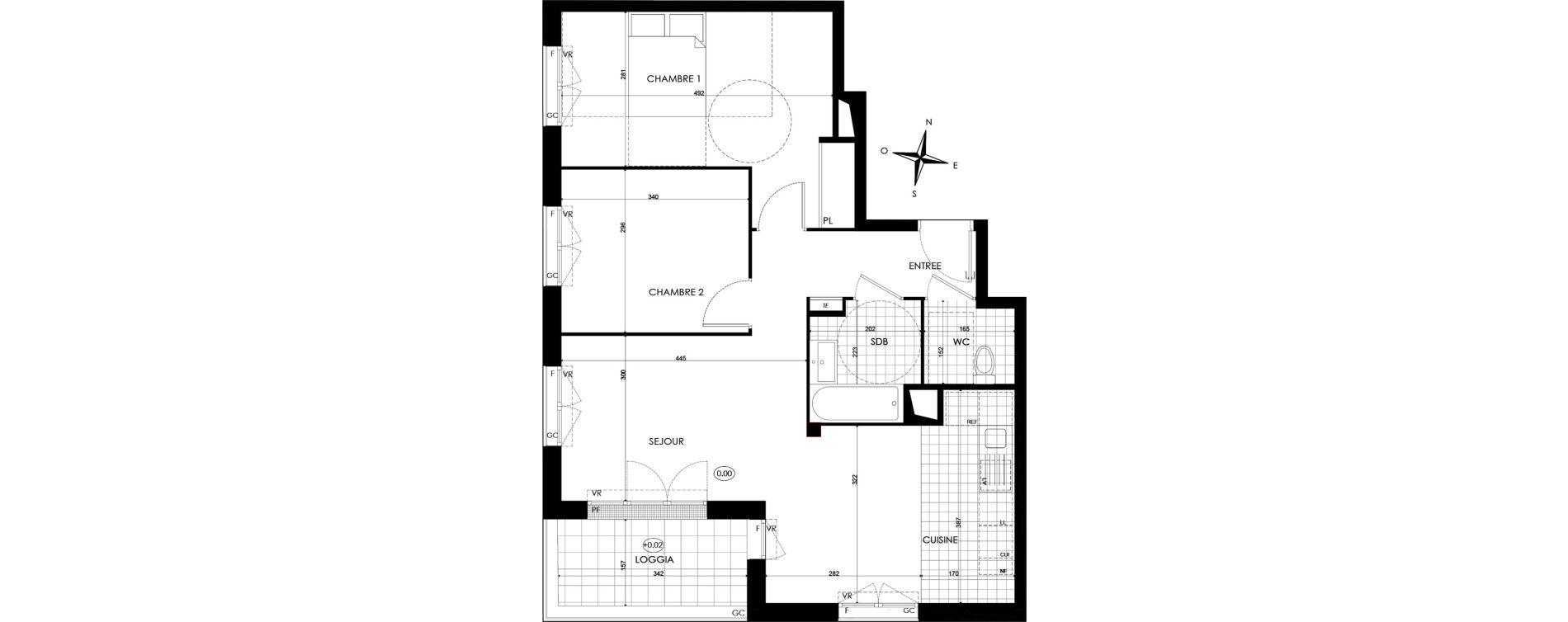 Appartement T3 de 65,86 m2 &agrave; Bobigny &eacute;cocit&eacute;