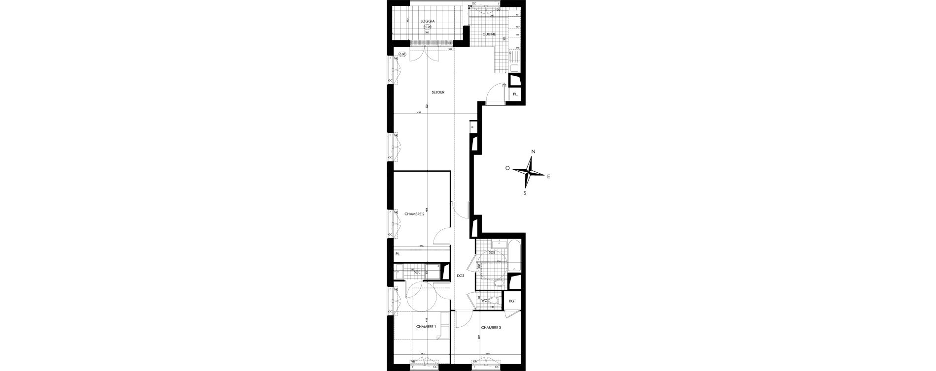 Appartement T4 de 86,87 m2 &agrave; Bobigny &eacute;cocit&eacute;
