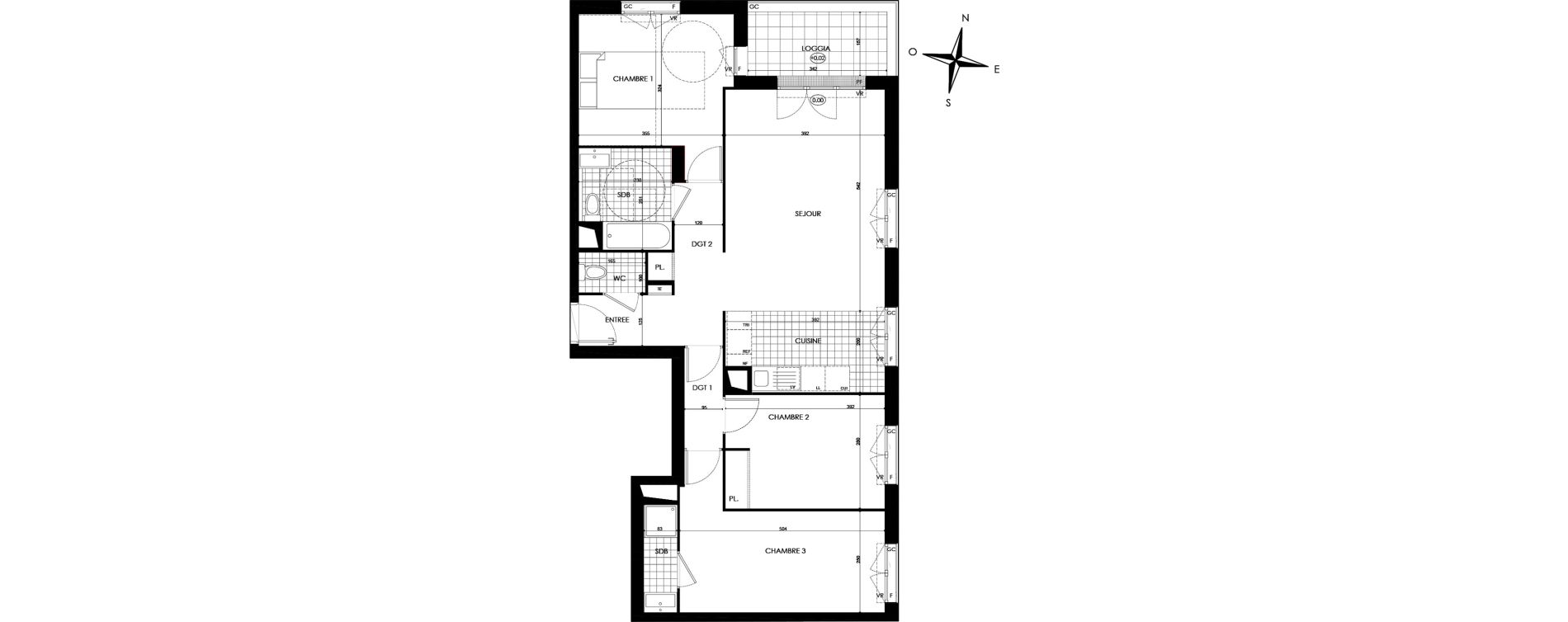 Appartement T4 de 86,36 m2 &agrave; Bobigny &eacute;cocit&eacute;