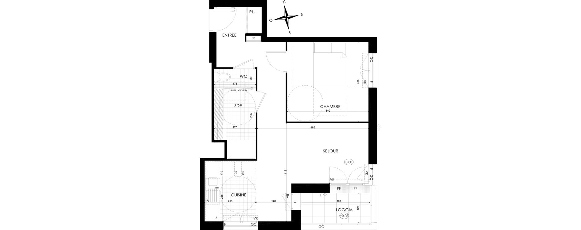 Appartement T2 de 45,80 m2 &agrave; Bobigny &eacute;cocit&eacute;