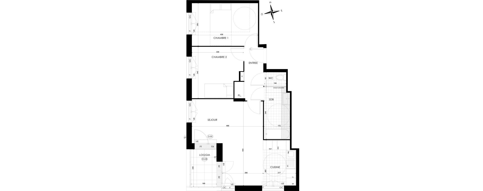 Appartement T3 de 62,35 m2 &agrave; Bobigny &eacute;cocit&eacute;