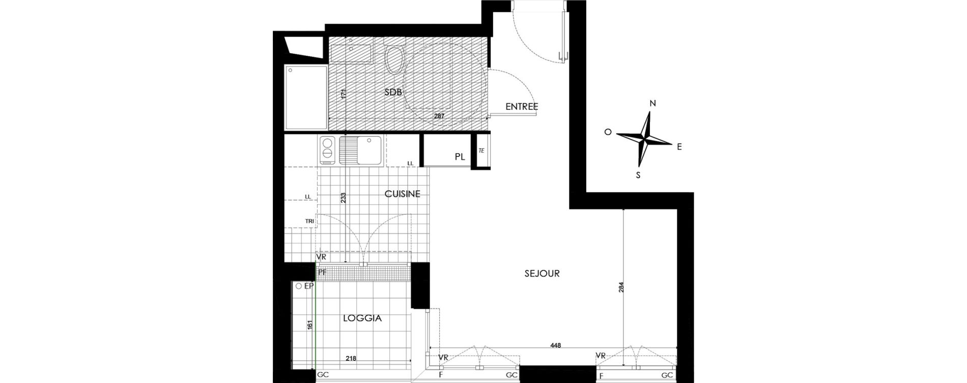 Appartement T1 de 30,91 m2 &agrave; Bobigny &eacute;cocit&eacute;