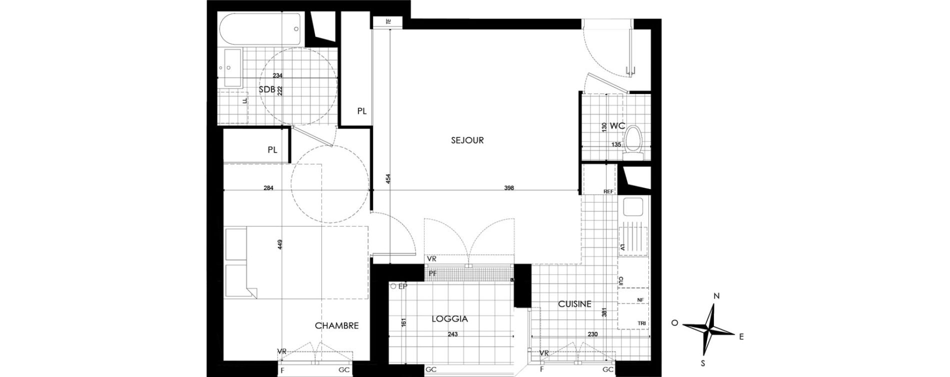 Appartement T2 de 46,98 m2 &agrave; Bobigny &eacute;cocit&eacute;