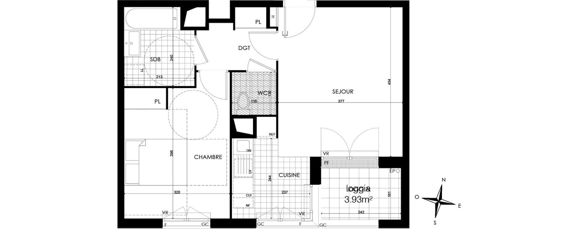 Appartement T2 de 46,07 m2 &agrave; Bobigny &eacute;cocit&eacute;