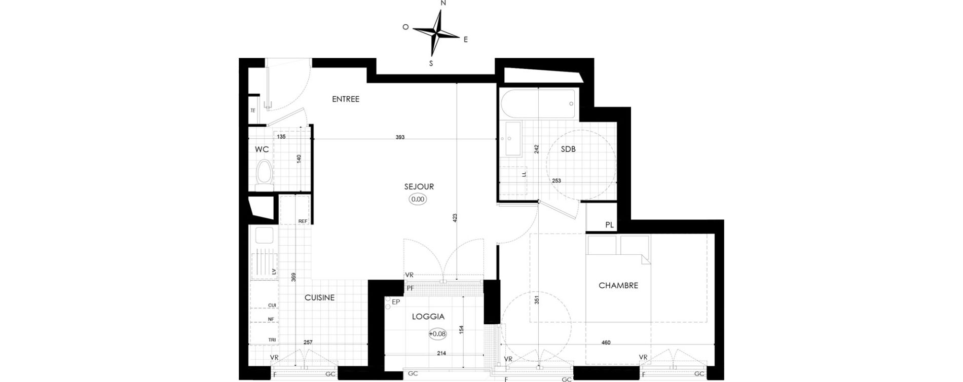 Appartement T2 de 47,60 m2 &agrave; Bobigny &eacute;cocit&eacute;