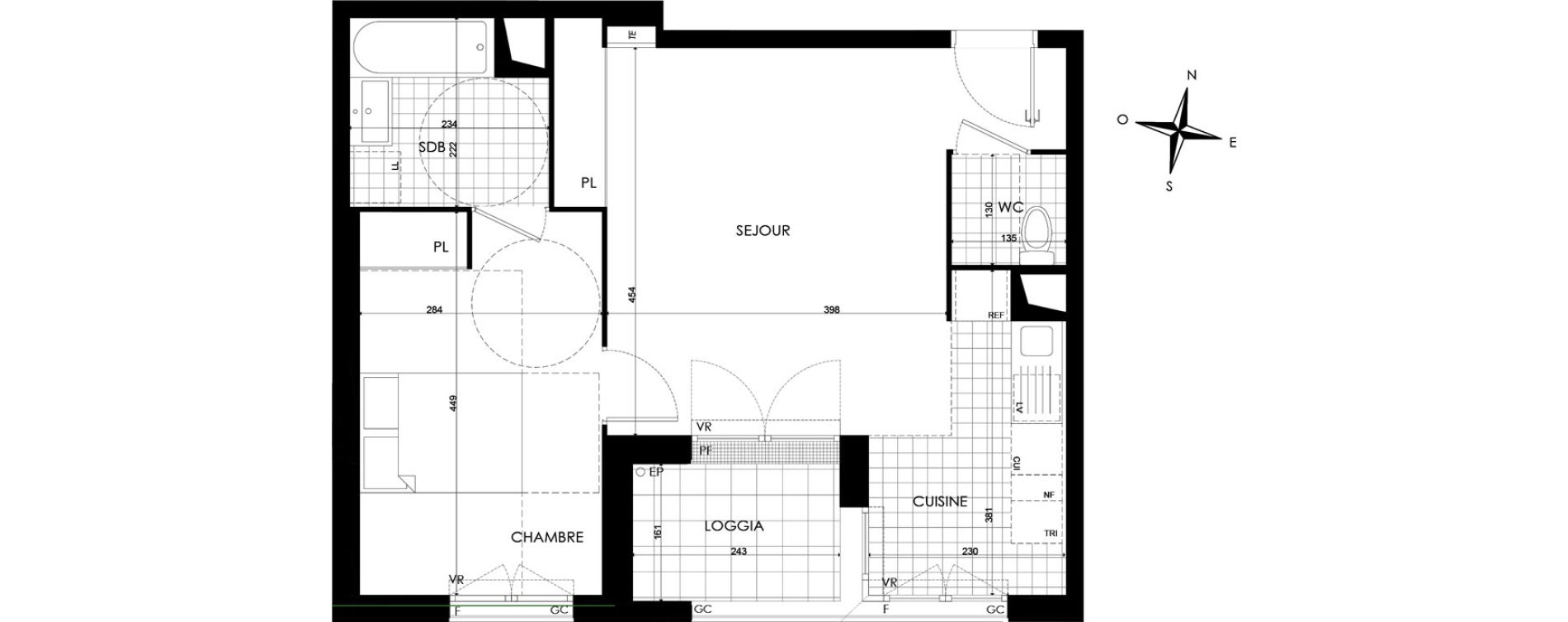 Appartement T2 de 46,98 m2 &agrave; Bobigny &eacute;cocit&eacute;