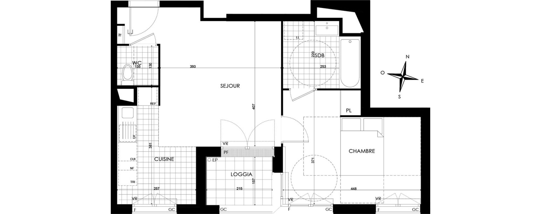Appartement T2 de 47,15 m2 &agrave; Bobigny &eacute;cocit&eacute;