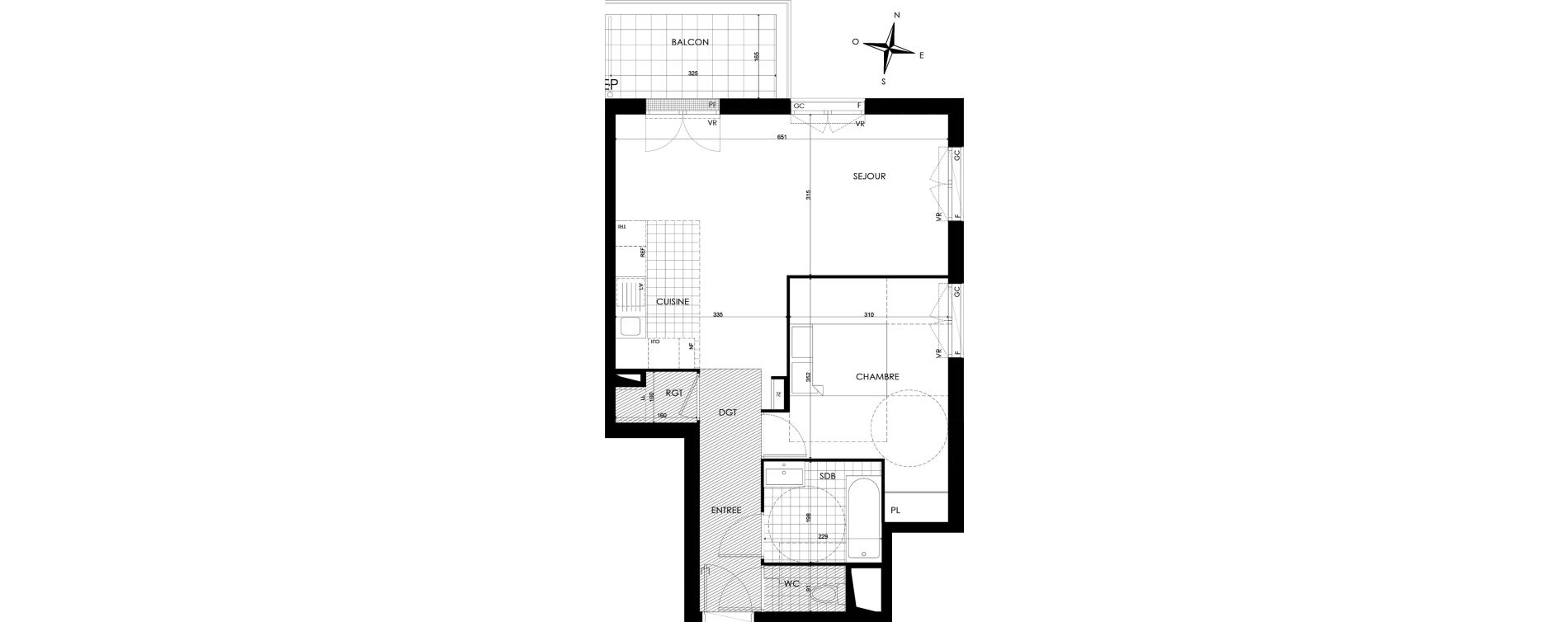 Appartement T2 de 52,98 m2 &agrave; Bobigny &eacute;cocit&eacute;