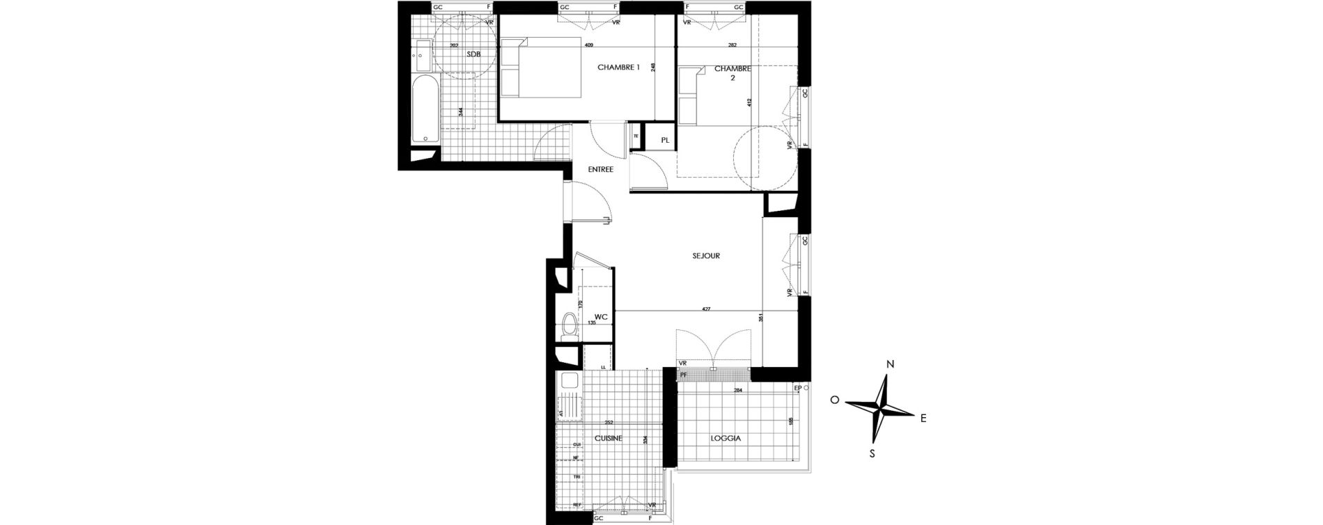 Appartement T3 de 63,08 m2 &agrave; Bobigny &eacute;cocit&eacute;