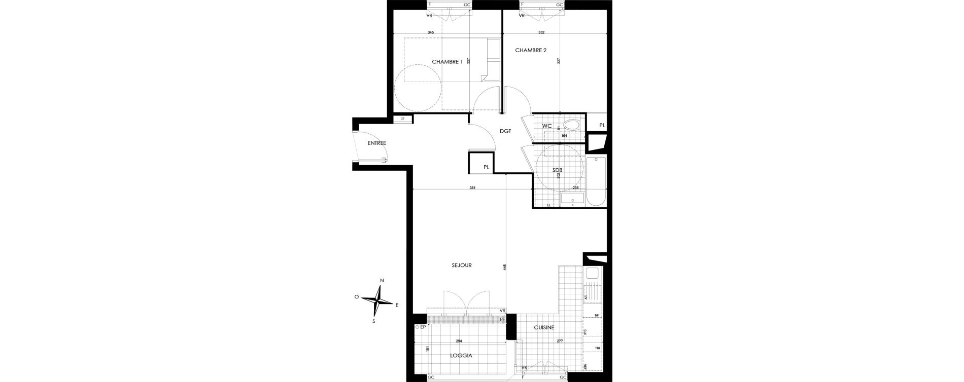 Appartement T3 de 67,66 m2 &agrave; Bobigny &eacute;cocit&eacute;