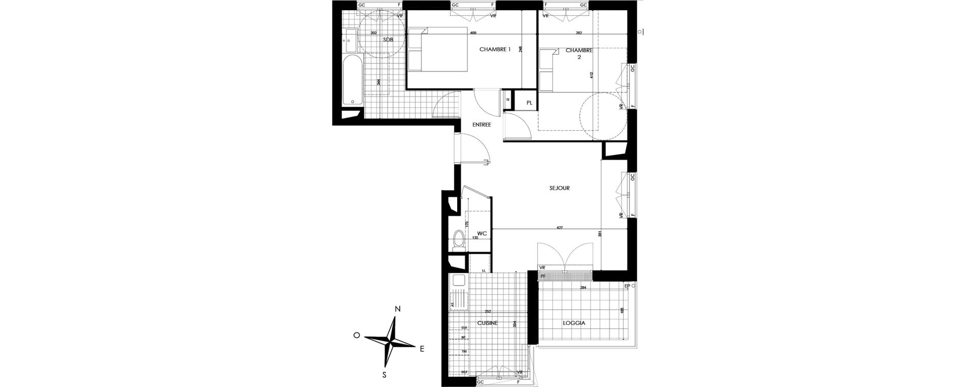 Appartement T3 de 63,08 m2 &agrave; Bobigny &eacute;cocit&eacute;